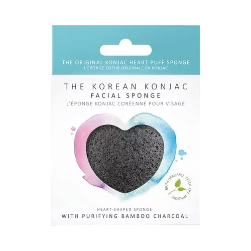 The Konjac Sponge Company konjac facial puff sponge bamboo charcoal - srce