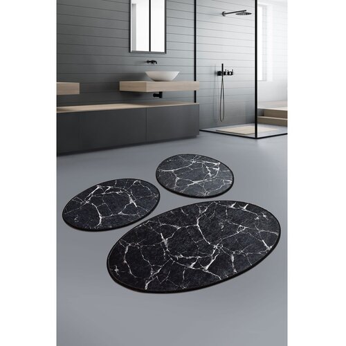 Chilai Set 3 prostirke Marble, Crne Slike