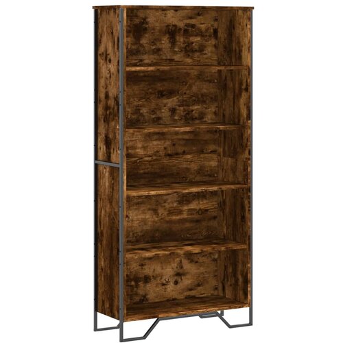 Maison Chic Knjižna omara - Knjižni regal dimljeni hrast 80x31x169 cm inženirski les, (21725655) Slike