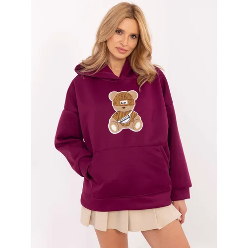 Italy Moda Sweatshirt-DHJ-BL-A8695-1.16-purple