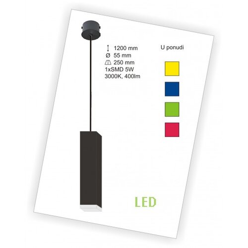 Mitea Lighting M10275 crvena led visilica 3000K 1x5W 400lm Slike