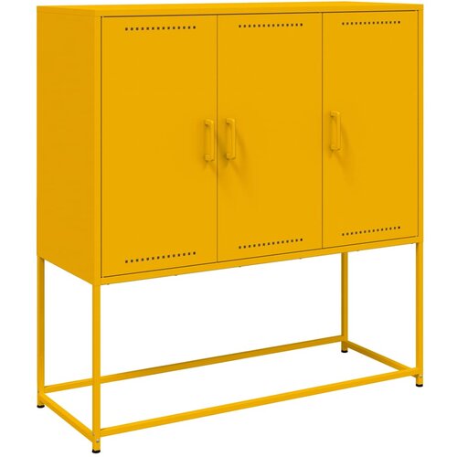 Maison Chic Komoda - Predalnik gorčično rumena 100,5x39x107 cm jeklo, (21715714) Slike