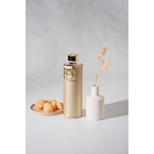 Equa staklena boca, Mismatch Golden, navlaka od umjetne kože, BPA free, 750ml Slike