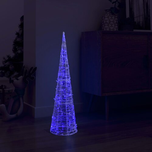 vidaXL Akrilna okrasna LED piramida modra 90 cm Cene