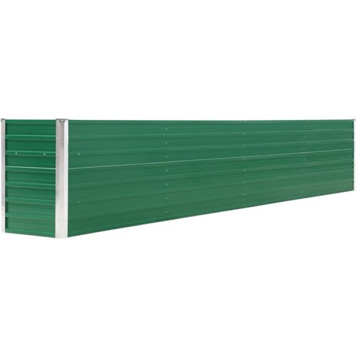 vidaXL Visokaa greda pocinkano jeklo 320x40x45 cm zelena Cene