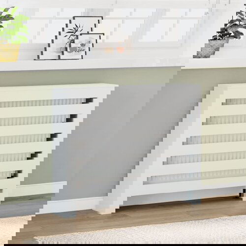 vidaXL Pokrov za radijator bijeli 104 x 20 x 82 cm konstruirano drvo Cijene