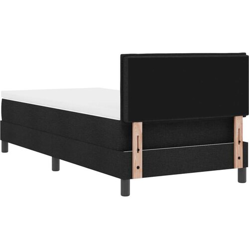 Box Spring Krevet s Madracem Crni 90x190 cm Tekstil Slike