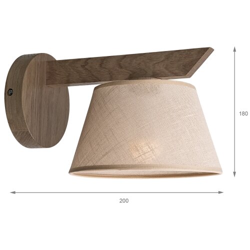  Brilagi - LED zidna svetiljka ANTHONY 1xE14/40W/230V hrast/orah/bež Slike