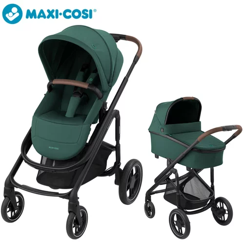 Maxi Cosi plaza™ plus otroški voziček + košara essential green