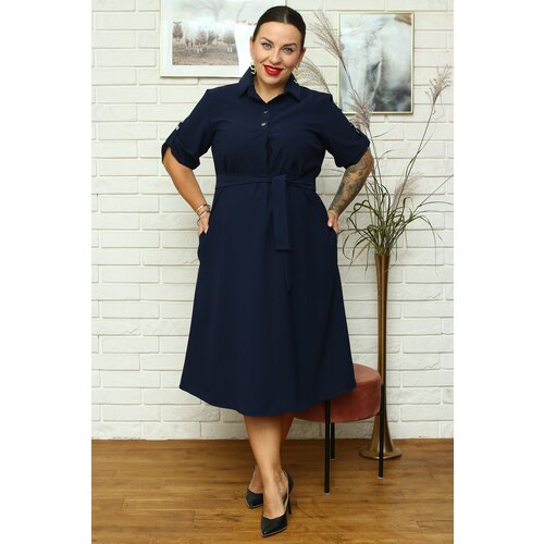 Karko Woman&amp;#039;s Dress SB637 Navy Blue Slike