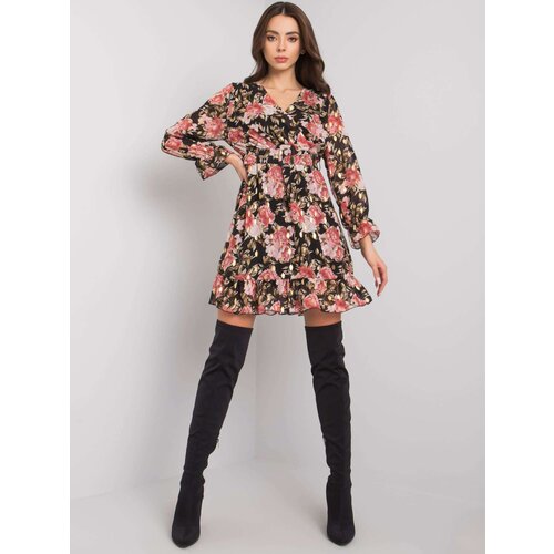 Italy Moda Dress-DHJ-SK-12220-2.14P-Black-Pink Cene