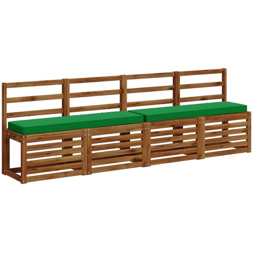  Jastučići za klupe - 2 dijela VUGHT 2 pcs 100% poliester Zelena Slike