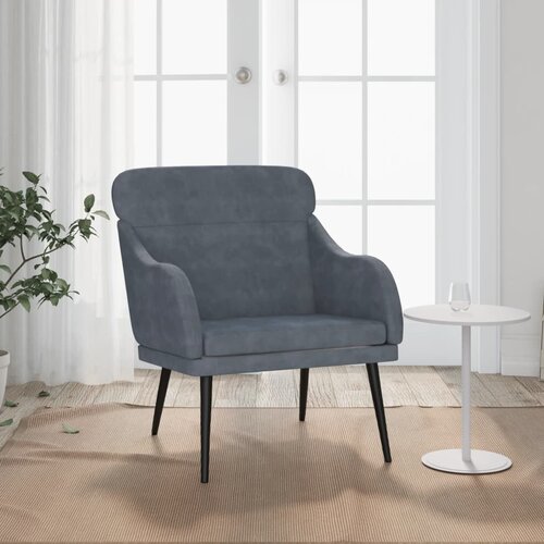 vidaXL Fotelj temno siv 63x76x80 cm žamet Cene