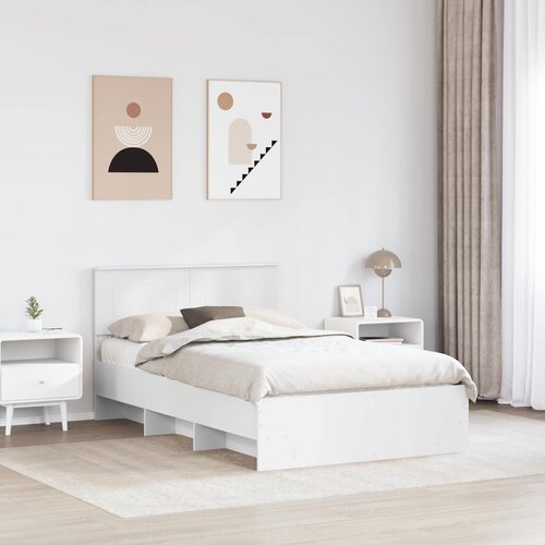  Krevetna konstrukcija Bijelo 120 x 123 cm Konstruirano drvo Slike
