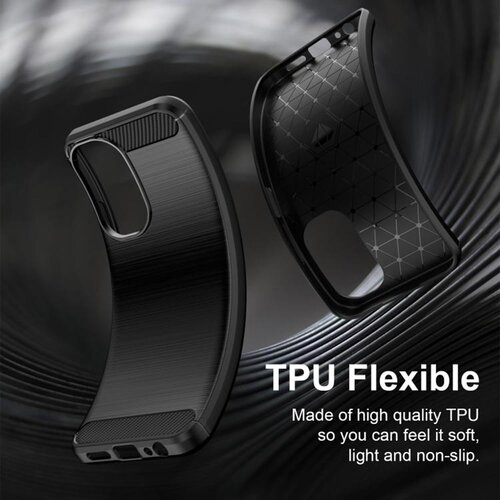 Techsuit Carbon Silicone maska za Xiaomi Redmi A7 Pro 4G &amp;ndash; crna Slike