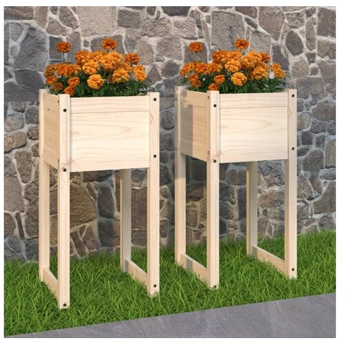  Visoka greda 2 kosa 40x40x81 cm trdna borovina Cene