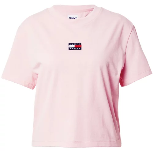 Tommy Jeans Majica marine / svetlo roza / rdeča / bela