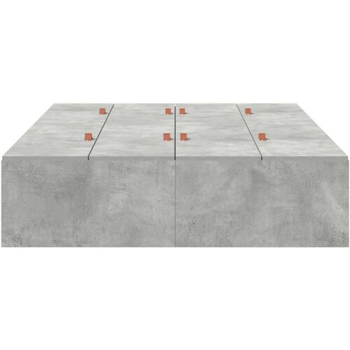  Okvir kreveta za pohranu Beton sivi 120x190 cm Slike