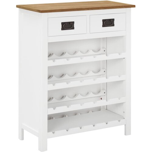 VidaXL Omarica za vino 72x32x90 cm trdna hrastovina Slike