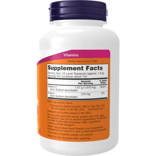 Now Foods sodium ascorbate powder - proči&amp;scaron;ćeni vitamin c u prahu Slike