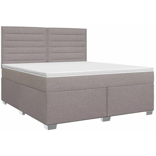  Boxspring krevet s madracem Sivosmeđa 180 x 200 cm Tkanina - Sivosmeđa 180 x 200 cm Dizajn linija Slike