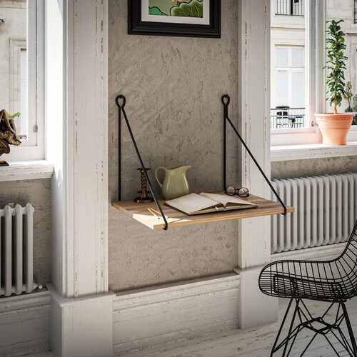 Hanah home Tuna WalnutBlack Study Desk Cene