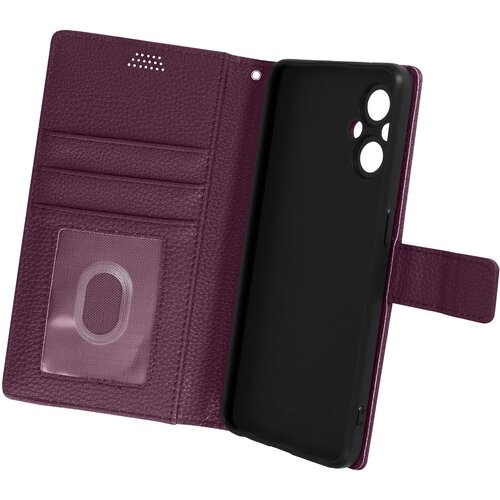 AVIZAR Ovitek Oppo Reno8 Lite 5G s preklopom za denarnico in stojalom za video, magnetnim jezickom in pa&scaron;ckom za zapestje - vijolicen, (20640320) Cene