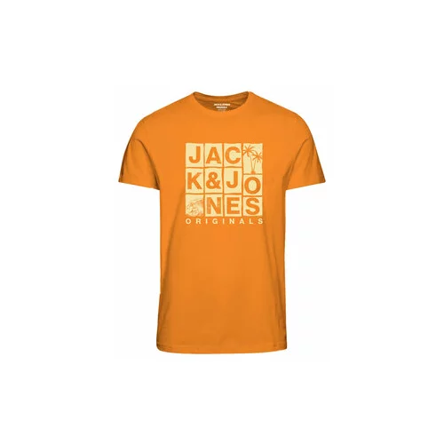 Jack & Jones Majica 12239435 Oranžna Standard Fit