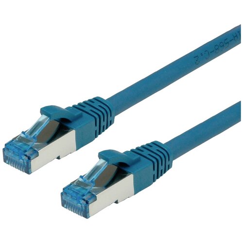 Value 21.99.1959 RJ45 omrežni kabel\, Patch kabel cat 6a S/FTP 20.00 m modra 1 kos, (20420855) Slike