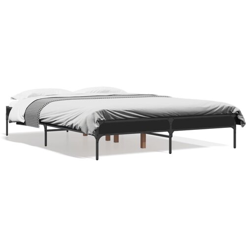VidaXL Okvir za krevet crni 120x190 cm konstruirano drvo i metal Slike