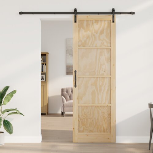 vidaXL Klizna vrata s opremom 78x232 cm od masivnog borovog drveta Cijene