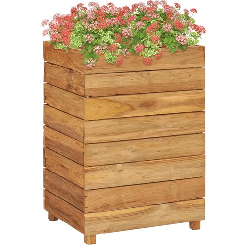 vidaXL Visoka greda 50x40x72 cm trdna tikovina in jeklo, (20759022) Cene