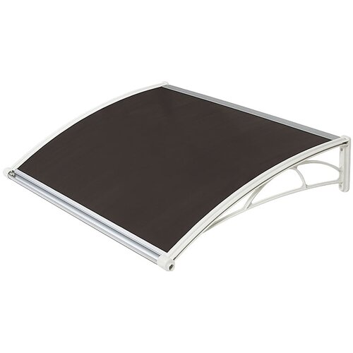 Gutta nadstre&amp;scaron;nica za vrata 82x120cm bela baza ploca 6mm bronza ( 997 ) Slike
