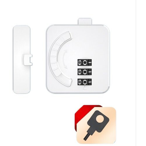 INF 2-set samolepilnih kombinacijskih ključavnic za predale, bele, (5000240750) Slike