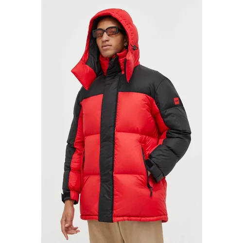 Hugo Pernata jakna za muškarce, boja: crvena, za zimu