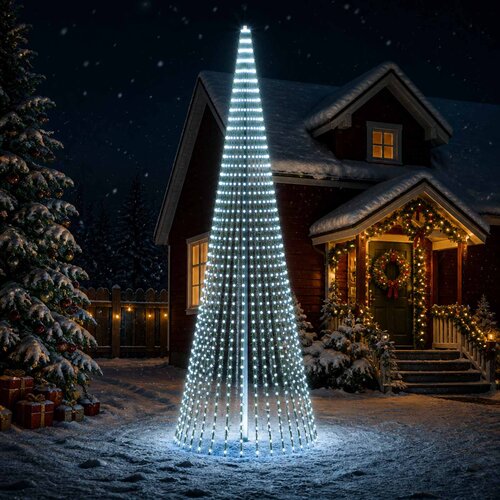  LED božićno drvce 470 cm 1504 LED lampica Čelik Slike