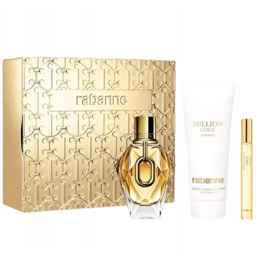 Paco Rabanne million gold gift set ( edp 90ml + body lotion 100ml + edp 10ml ) Slike