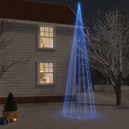 vidaXL božićno drvce sa šiljkom i 1134 plave led žarulje 800 cm