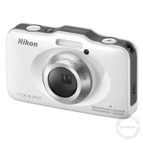 Nikon Coolpix S31 White digitalni fotoaparat Slike