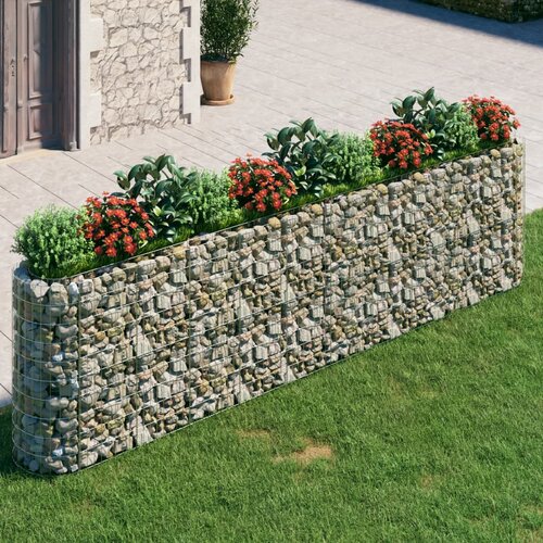 Furnova Visoka greda gabion pocinkano železo 400x50x100 cm, (21920494) Cene