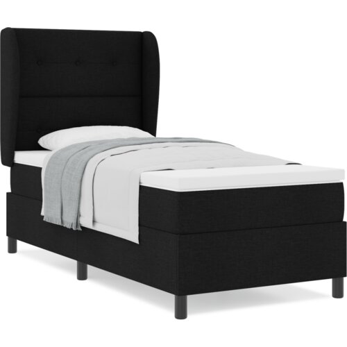 Box Spring Krevet s Madracem Crni 90x190 cm Tkanina Slike