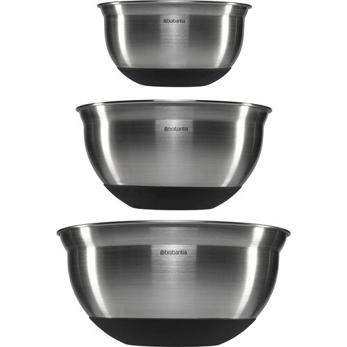 Brabantia Mixing Bowl Set steel matt black, 1, 1.6 & 3 litre Cijene