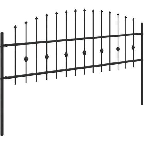  Ograda sa &amp;scaron;iljcima Crna 200 x 130 cm Čelik s prahom premazan Slike
