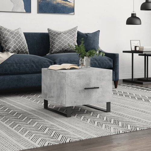 vidaXL Klubska mizica betonsko siva 50x50x40 cm inženirski les Cene