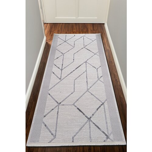 Opviq tepih 100x350cm Sivi Slike
