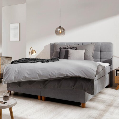Bessagi Home Postelja Boxspring Jerry, Siva, 180x200 Cene