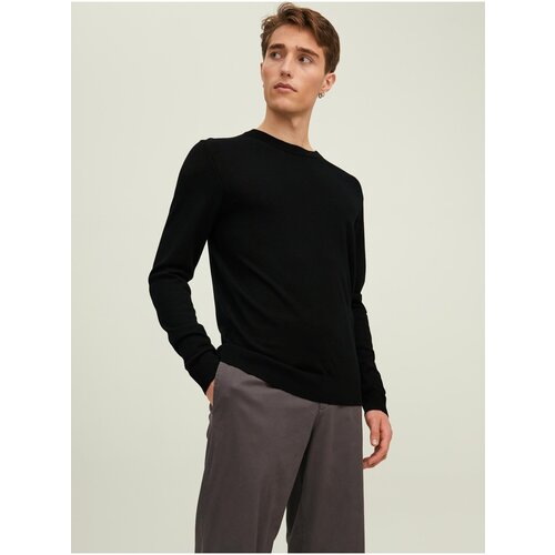 Jack &amp;amp; Jones Black Mens Wool Sweater Mark - Men Slike