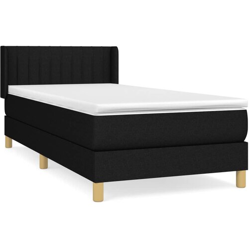 Maison Chic Box spring postelja - Vzmetna postelja z vzmetnico črna 80x200 cm blago SL1358, (21890010) Slike