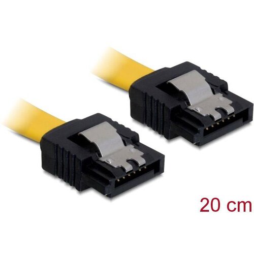 Delock trdi disk priključni kabel [1x 7-polni ženski konektor SATA - 1x 7-polni ženski konektor SATA] 0.20 m rumena, (20437648) Cene