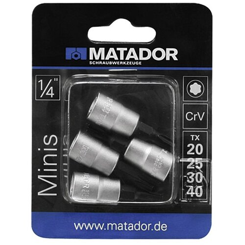 Matador Set nastavkov za nasadne ključe (TX 20-25-30-40 x 32mm, 1/4") Cene